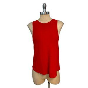 Milly Sleeveless Red Knit Top Size Small